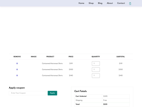 cart screenshot