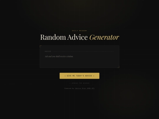 RandomAdviceGenerator screenshot
