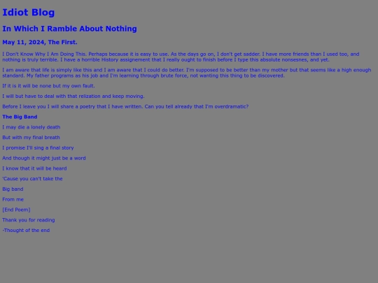 idiotblog screenshot