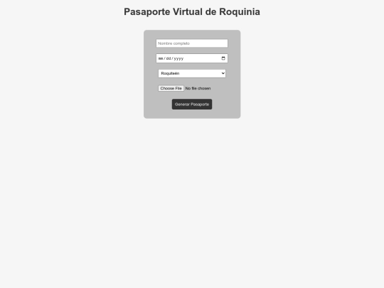 generatePassaport screenshot
