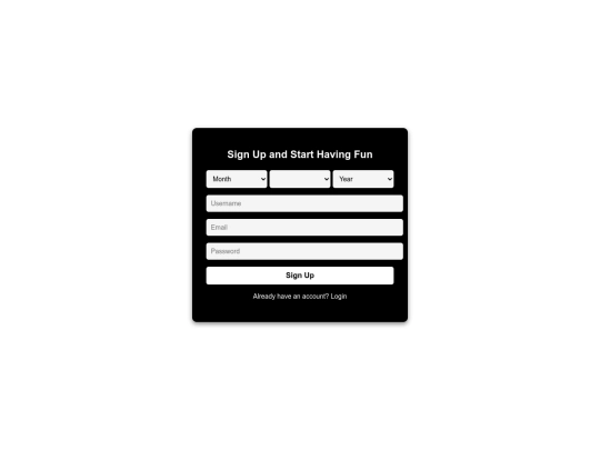 login screenshot