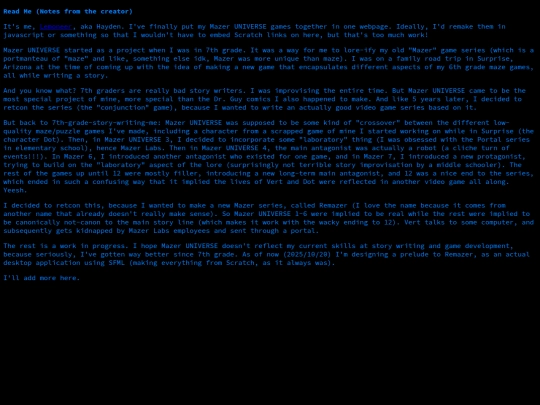 games/mazer_universe/readme screenshot