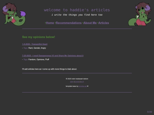 Articles screenshot