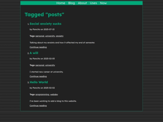 tags/posts screenshot