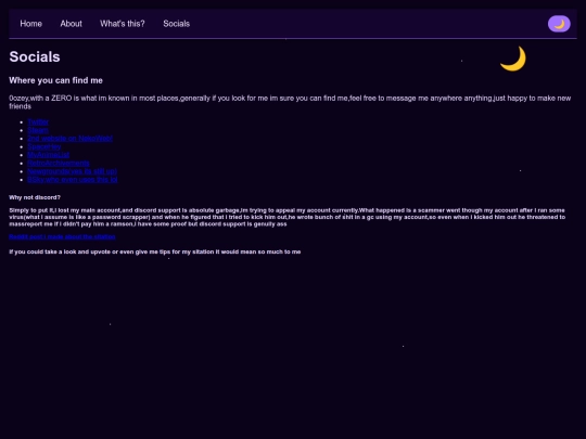 socials screenshot