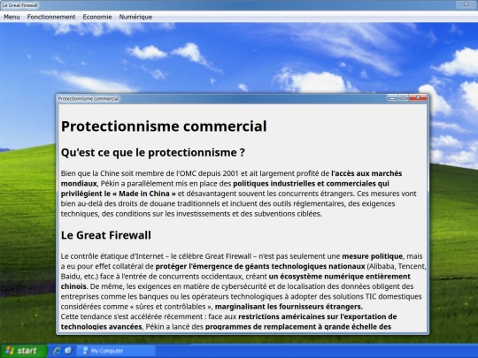 Economie/protectionnisme screenshot