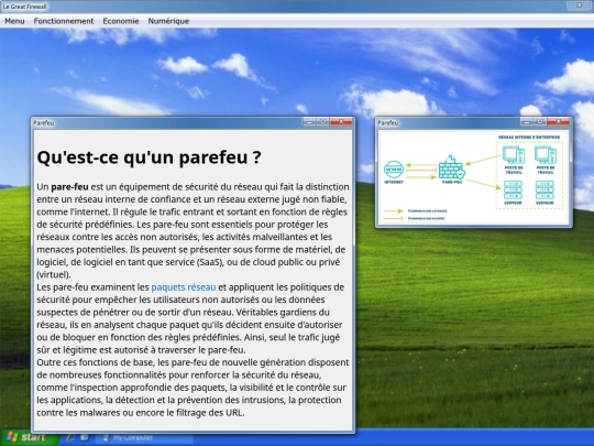 Fonctionnement/parefeu screenshot