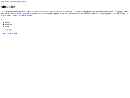 information screenshot