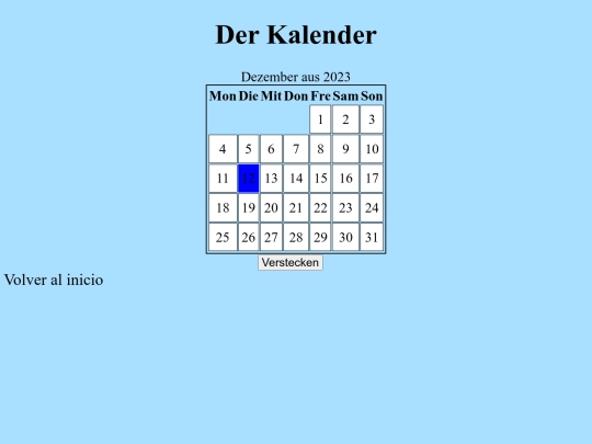 Calendario/indexCalendario screenshot