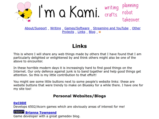links screenshot
