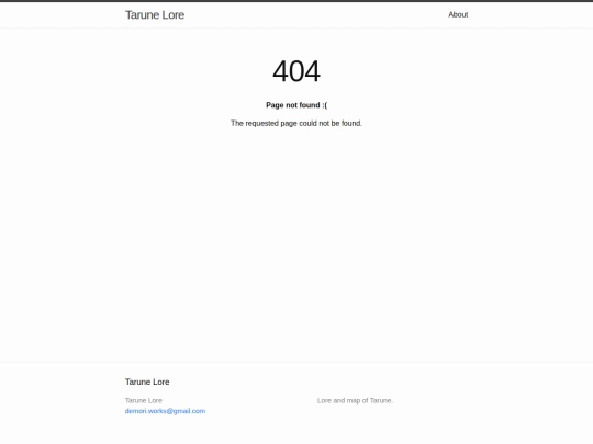 tarune-lore/404 screenshot