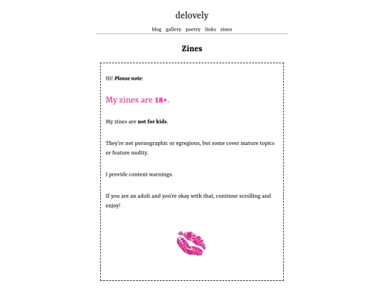 zines screenshot