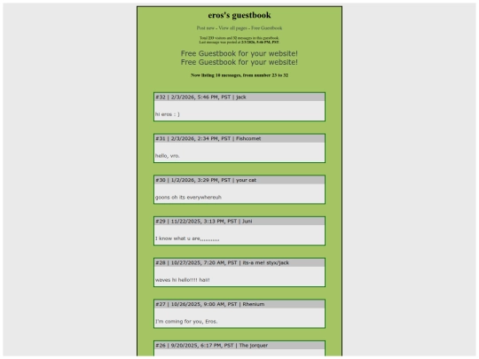 guestbook/widgets/guestbook screenshot