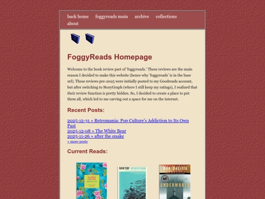 index_foggyreads screenshot