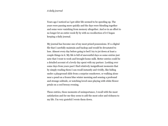 a-daily-journal screenshot