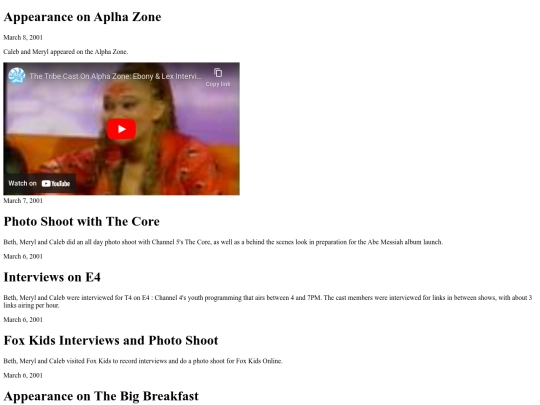 timeline/2001 screenshot