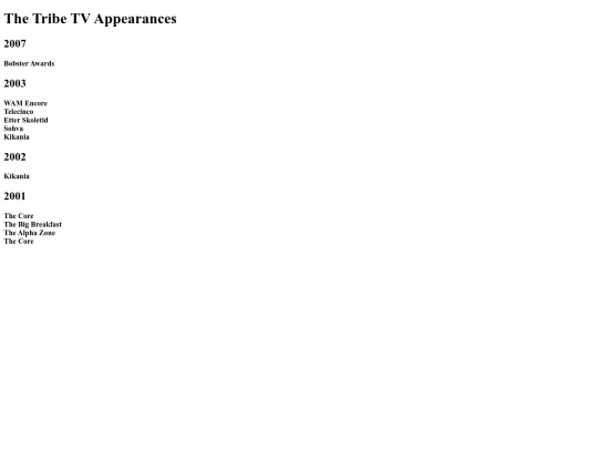 tvappearances screenshot