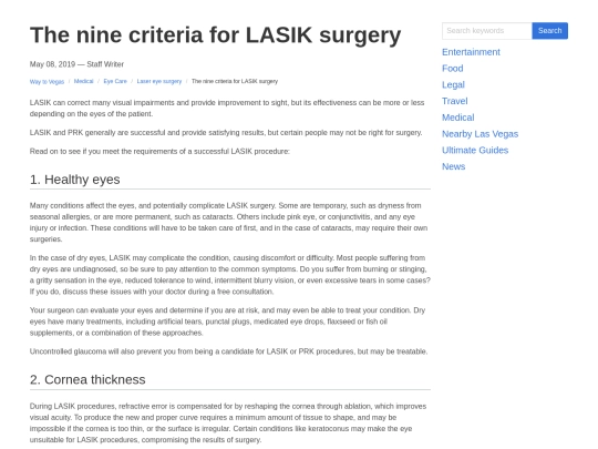 medical/eye-care/laser-eye-surgery/the-nine-criteria-for-lasik-surgery screenshot