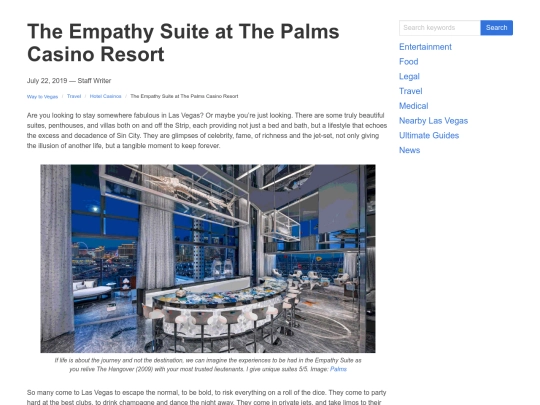 travel/hotel-casino/empathy-suite-palms-casino-resort screenshot