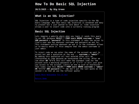 Articles/sql_injection screenshot