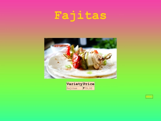 fajitas screenshot