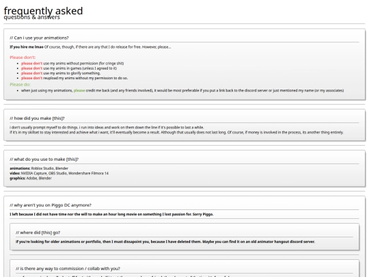 faq screenshot