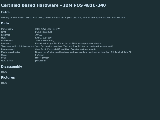 certifiedbased/hardware/IBM_POS4810 screenshot