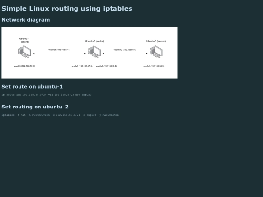 simplelinuxrouting screenshot