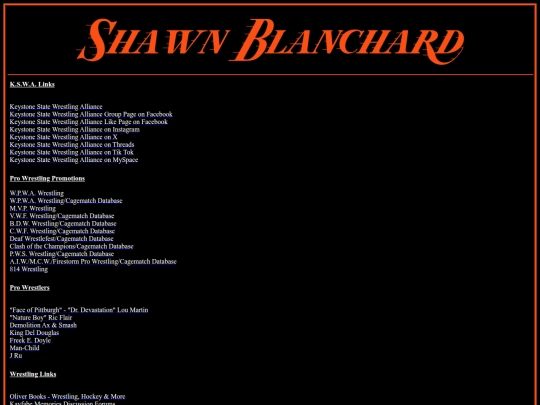 links screenshot