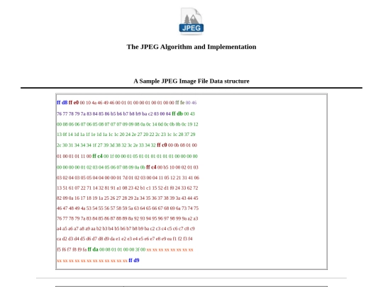 jpeg-image-file-datastructure screenshot
