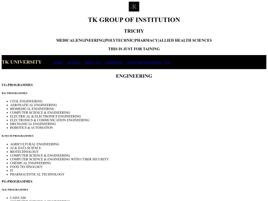 programmes screenshot