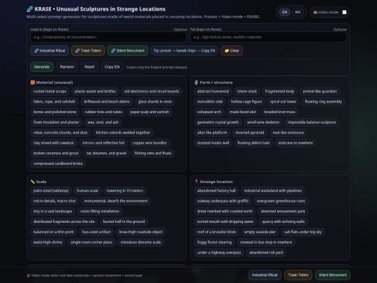unusual_sculpture_prompt_generator (3) screenshot