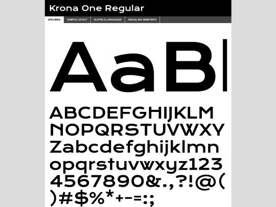 kronos_one/kronaone-regular-demo screenshot