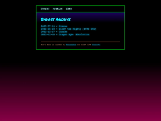 blogarchive screenshot