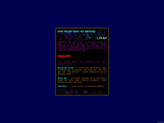 links screenshot