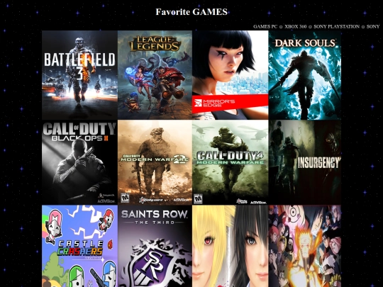 games screenshot