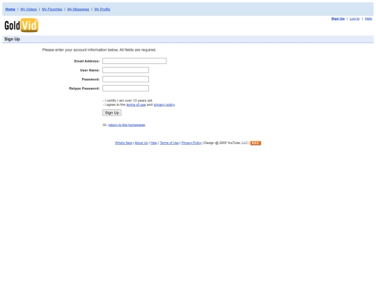 signup screenshot