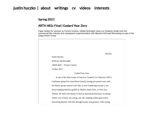 writings screenshot