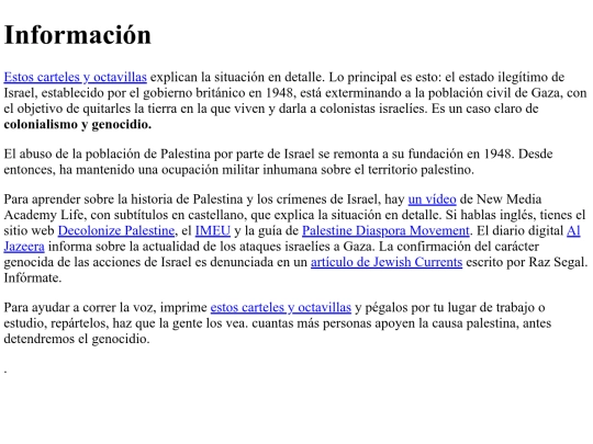 Palestina Libre/informacion screenshot