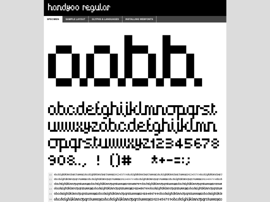 fonts/handy00/handy00-yv1o-demo screenshot