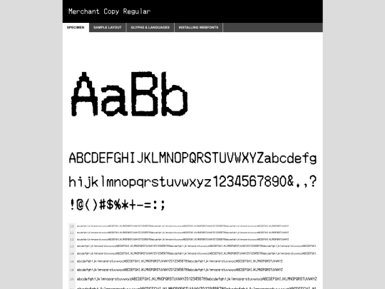 fonts/merchantcopy/merchant_copy-demo screenshot