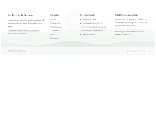includes/footer screenshot