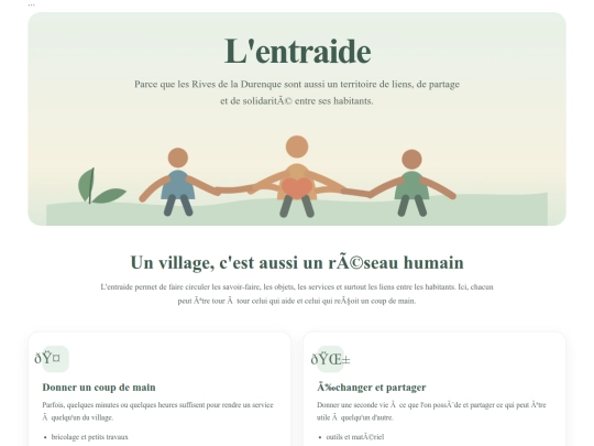 pages/entraide screenshot