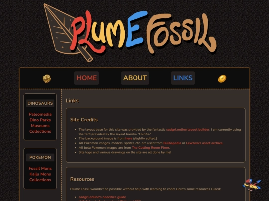 Links screenshot