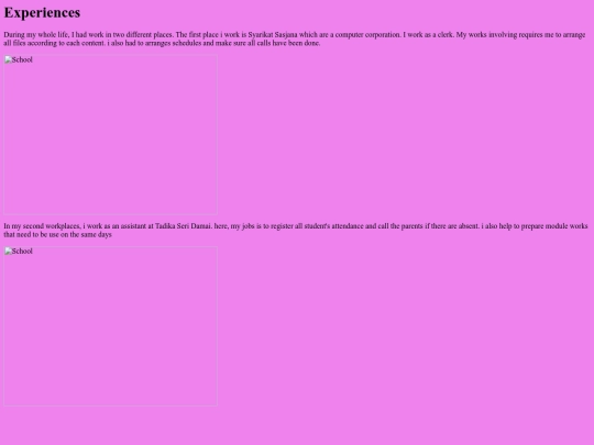 experiences screenshot