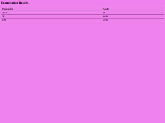 results screenshot