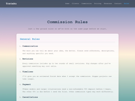 rules screenshot