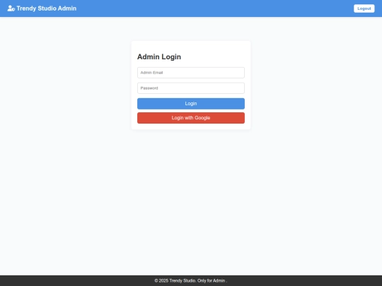 admin screenshot