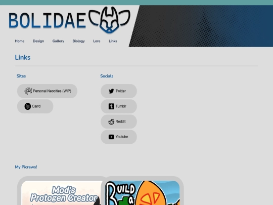 links screenshot