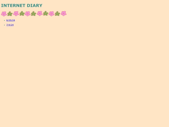 Diary screenshot